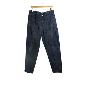 Vintage Guess Jeans Men Pascal Faded Baggy Black Loose Fit Tapered Leg Sz 36x33